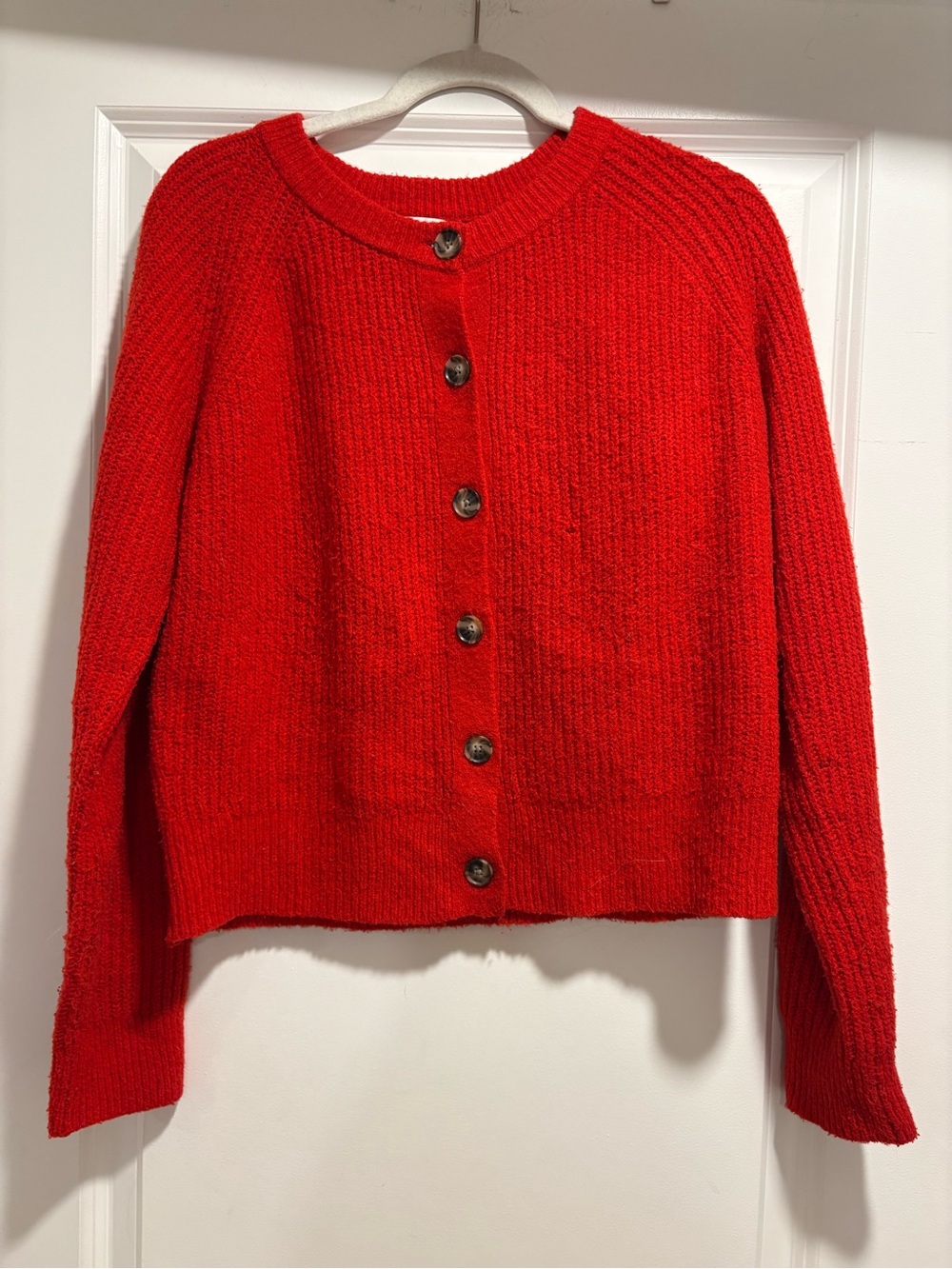Universal Thread Red Button-Front Knit Cardigan